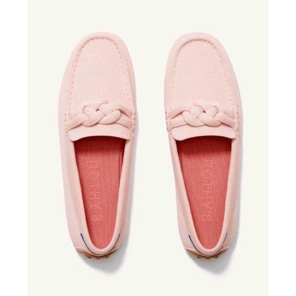 NEW ROTHYS The Braid Driver in Cakepop PINK CASUAL SHOES SLIP ON LOAFER SIZE 5W